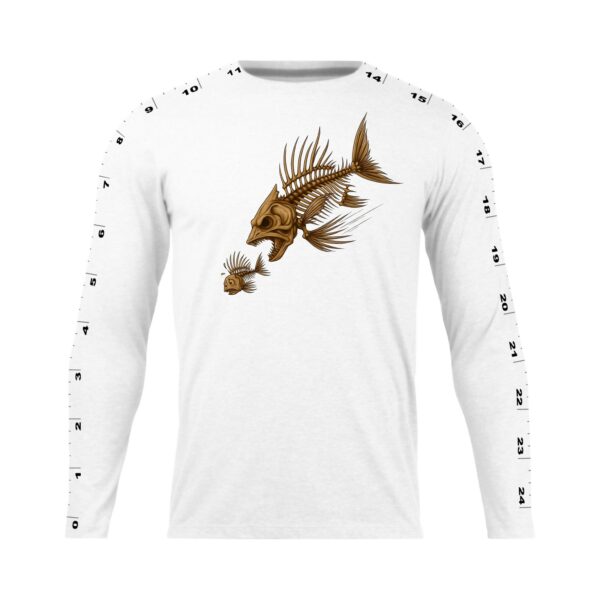 FAST SKELETON FISH SCARED LONG SLEEVE SHIRT - Image 2