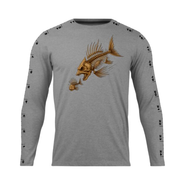 FAST SKELETON FISH SCARED LONG SLEEVE SHIRT