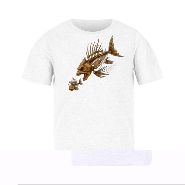 FAST SKELETON FISH SCARED SHORT SLEEVE SHIRT